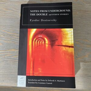 Notes From Underground by Fydor Dostoevsky Paperback Classic Literature